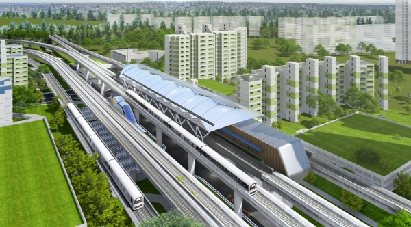싱가포르 주롱도시철도공사 조감도.대우건설