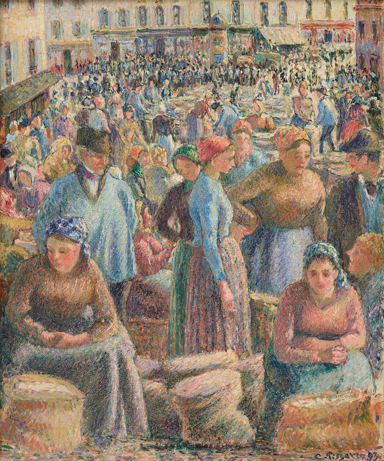 카미유 피사로-퐁투아즈 시장, 59×52㎝, 1893