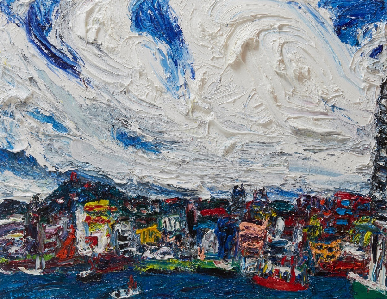 홍콩항의 뭉게구름, 116×89㎝ Oil on canvas