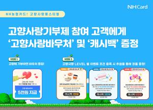 NH농협카드, ‘고향사랑기부제’ 참여 고객에 고향사랑바우처·캐시백 제공