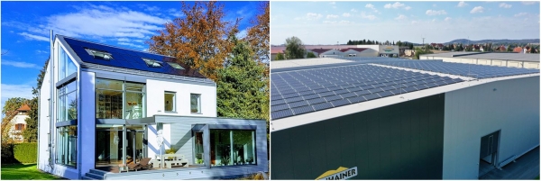 독일 바이에른주 주거용 태양광과 독일 고객사 공장 지붕 태양광.한화큐셀