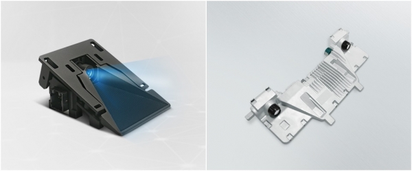 LG전자의 ADAS 전방 카메라가 TÜV라인란드로부터 국제표준규격인 ‘ISO 26262 기능 안전제품' 인증을 받았다. 사진은 LG전자가 개발하는 모노 카메라 센서 모듈(왼쪽)과 스테레오 카메라 센서 모듈(오른쪽)