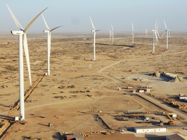 DL에너지가 보유하고 있는 파키스탄 메트로 풍력 발전 단지 전경