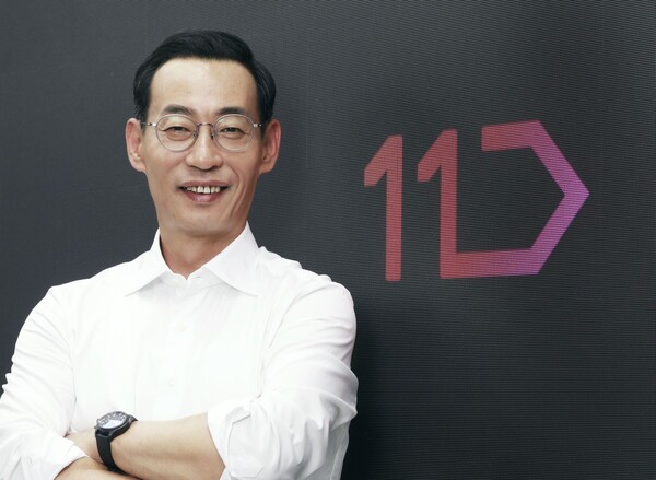 SK플래닛이 11번가 100% 지분을 인수함으로써, SK스퀘어ㄱSK플래닛-11번가로 지배구조가 변경된다. 사진은 박현수 11번가 대표이사.<11번가>