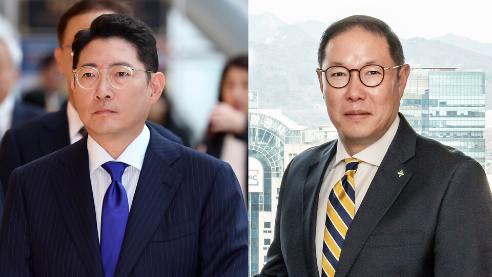 조현준(왼쪽) 효성 회장과 조현상 HS효성 부회장이 지난해 7월 독립 경영을 시작한 후 최근 들어 성장 전략이 뚜렷해지고 있다.<뉴시스·HS효성>